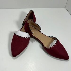 Journee Collection Jezlin Ballet Flats WIne size 8